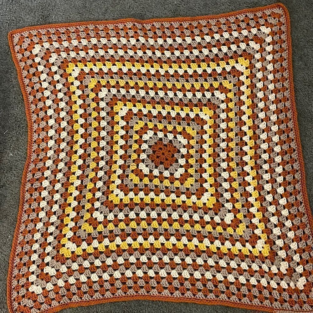Hand-Made Crochet Blanket 36inx36in